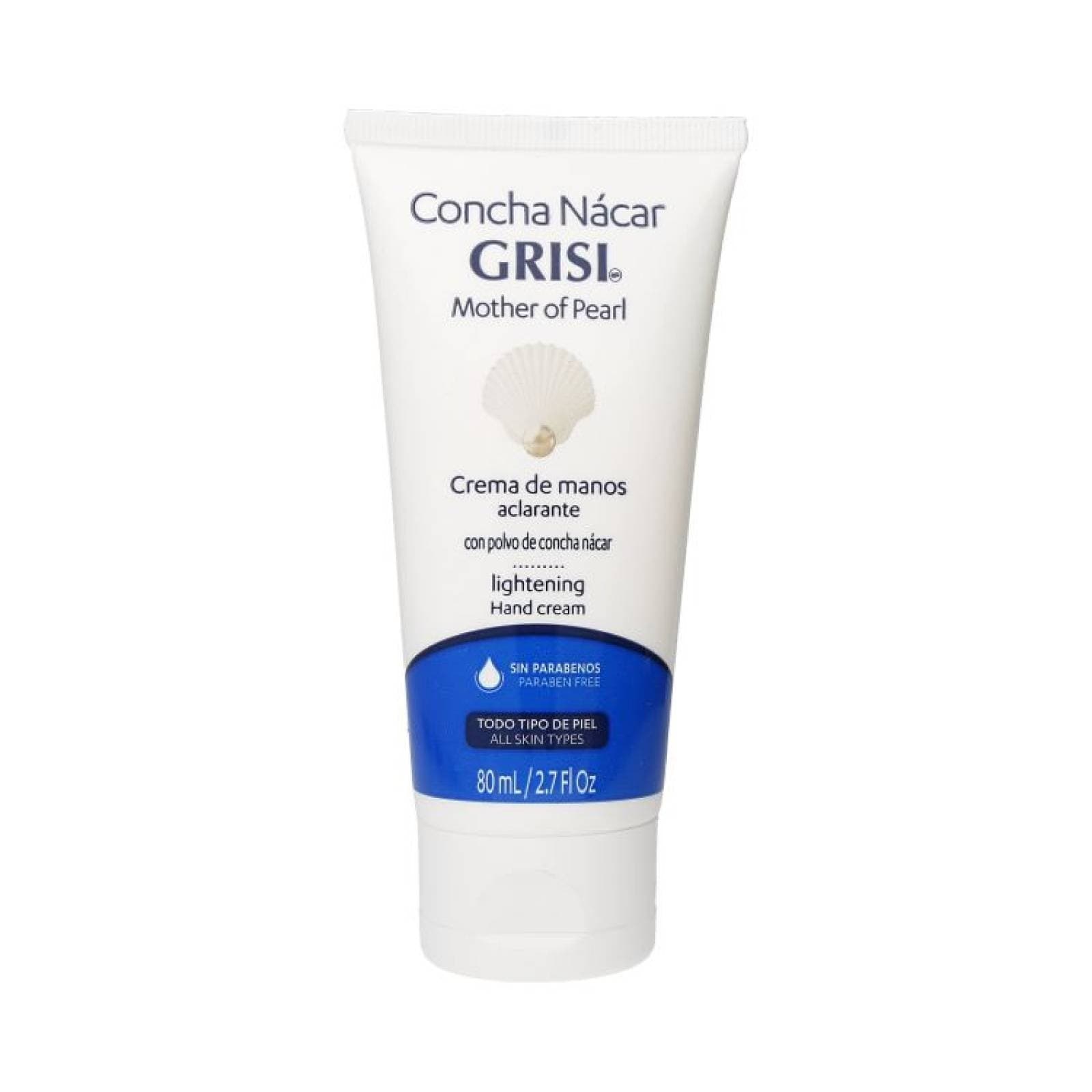 Concha Nácar Grisi Crema Aclarante P/manos Tubo 80 Ml.