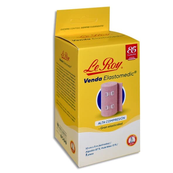 Venda Elastomedic (le Roy) A: 10cm. L: 5mt. C/1 Pza.