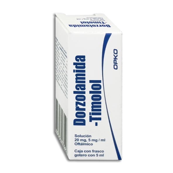 Dorzolamida/timolol (opko) Sol. Oft. Fco. Gotero 5 Ml. 20-5 Mg/1 Ml.