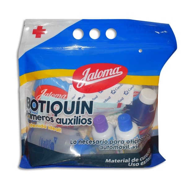 Botiquín Primeros Auxilios (jaloma) "contenido Ideal" Bolsa C/22 Pzs.