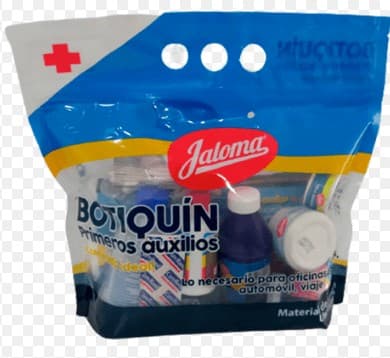 Botiquín Primeros Auxilios (jaloma) "contenido Esencial" Bolsa C/13 Pzs.