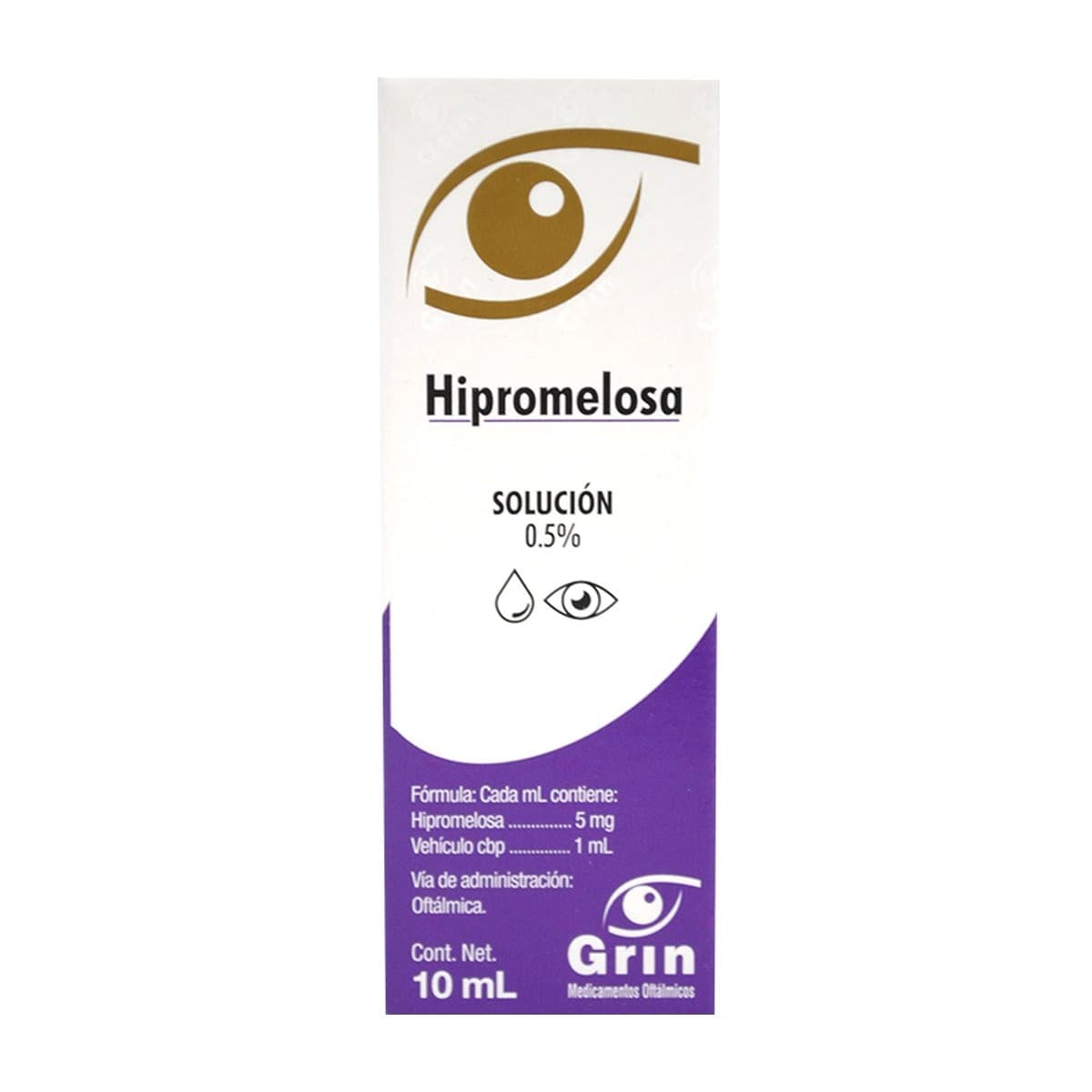 Hipromelosa (grin) Sol. Oftálmica 0.5% Fco. Gotero 10 Ml.
