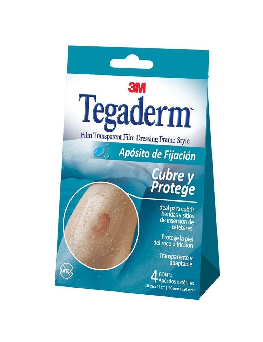 Tegaderm Apósito Transparente 10x12cm Caja C/4 Pzs.
