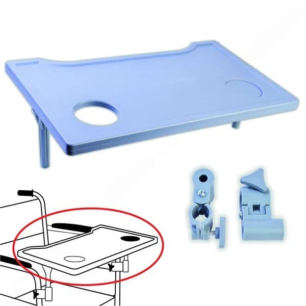 Mesa Universal para Silla de Ruedas Plástico (color Gris).