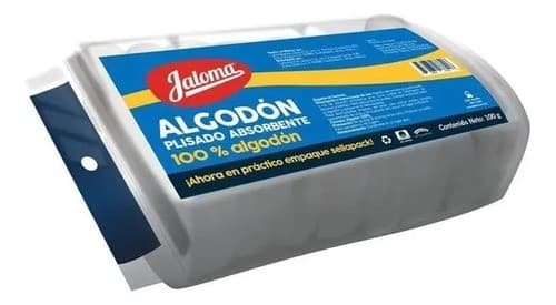 Algodon Absorbente Plisado (jaloma) Bolsa C/100 Sobs. 3 G.