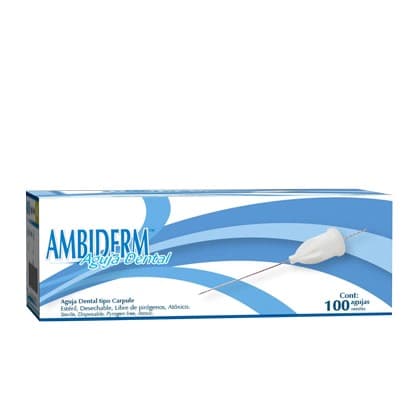 Aguja Dental (ambiderm) 27gx1"(40mm) Cja. C/100 Pzs.