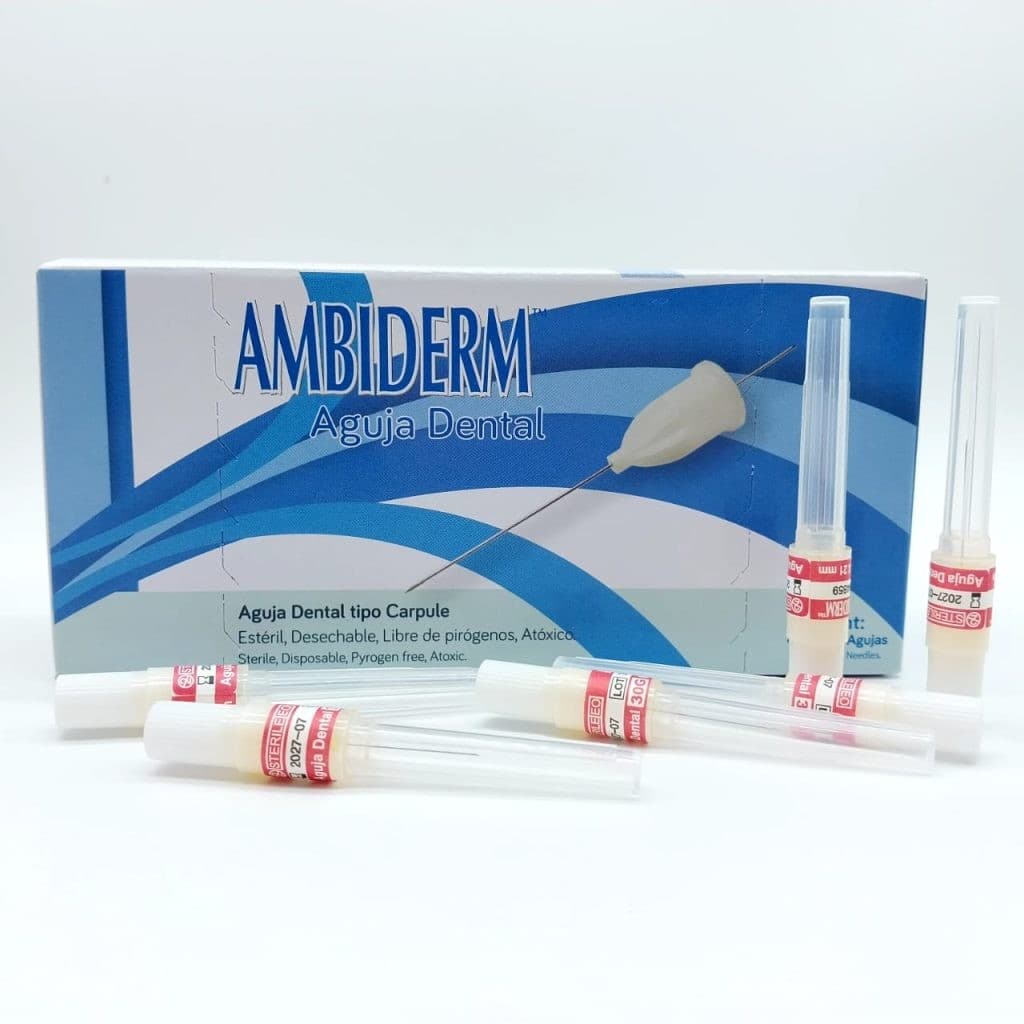 Aguja Dental (ambiderm) 30gx1"(21mm) Cja. C/100 Pzs.