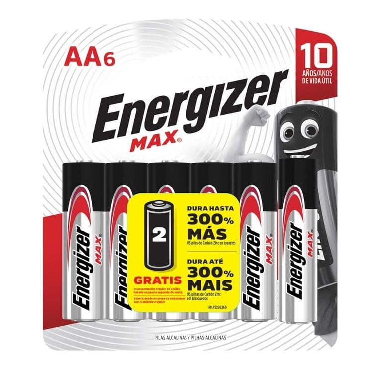 Energizer Max Alcalina "aa" Tira C/6 Pzs.