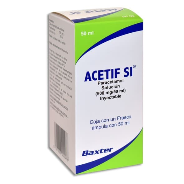 Acetif Si Sol. Iny C/1 Fco. Amp. 500 Mg/50 Ml.