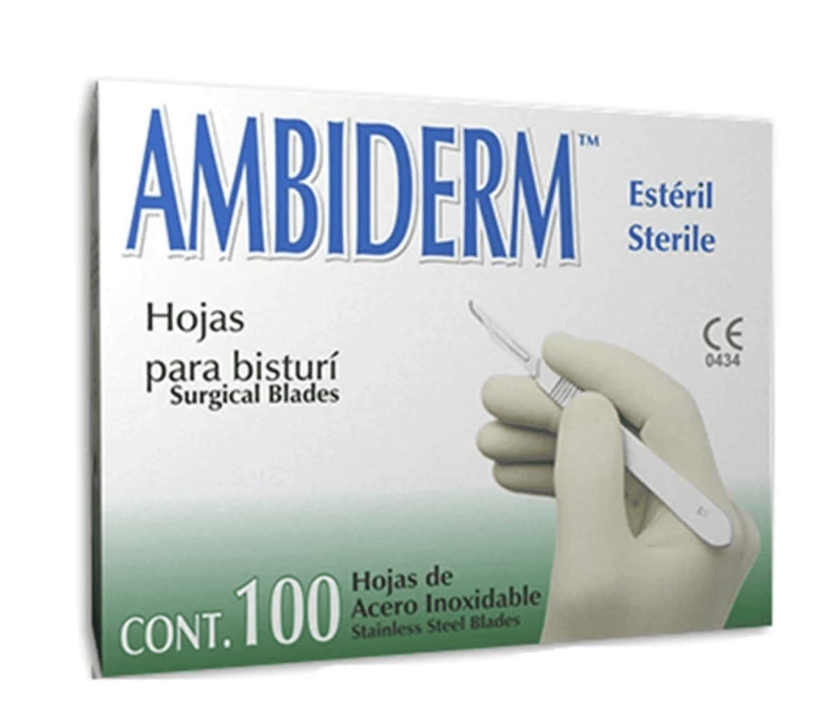 Hoja para Bisturí Acero Inoxidable (ambiderm) No. 20 C/1 Pza.
