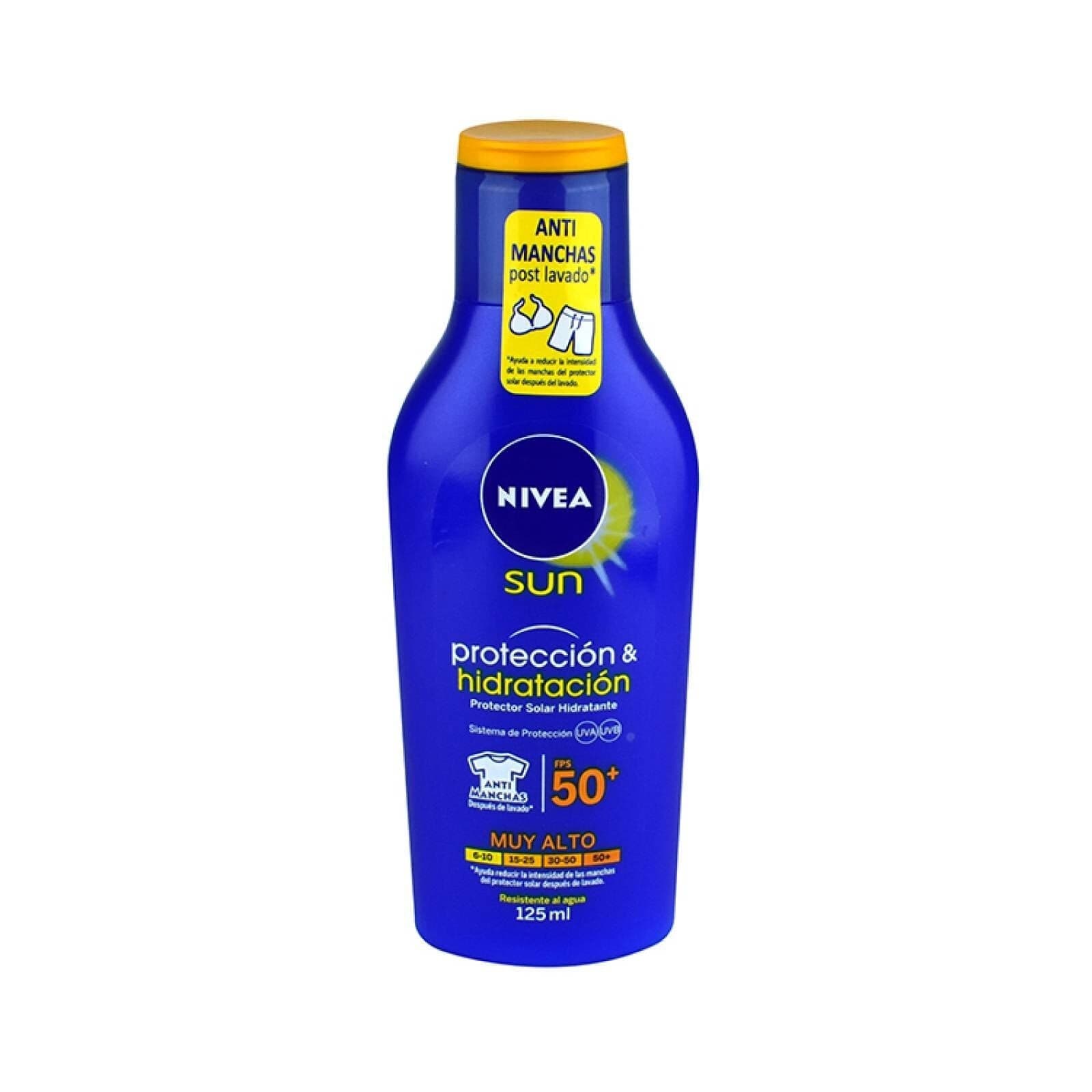 Nivea Sun Protección & Hidratación Fps 50+ Fco. 125 Ml.