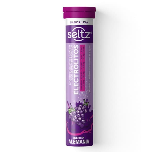 Electrolitos C/jlp. (seltz) C/13 Tabs. Efervs. Sab. Uva 6.2 G. P/500 Ml.