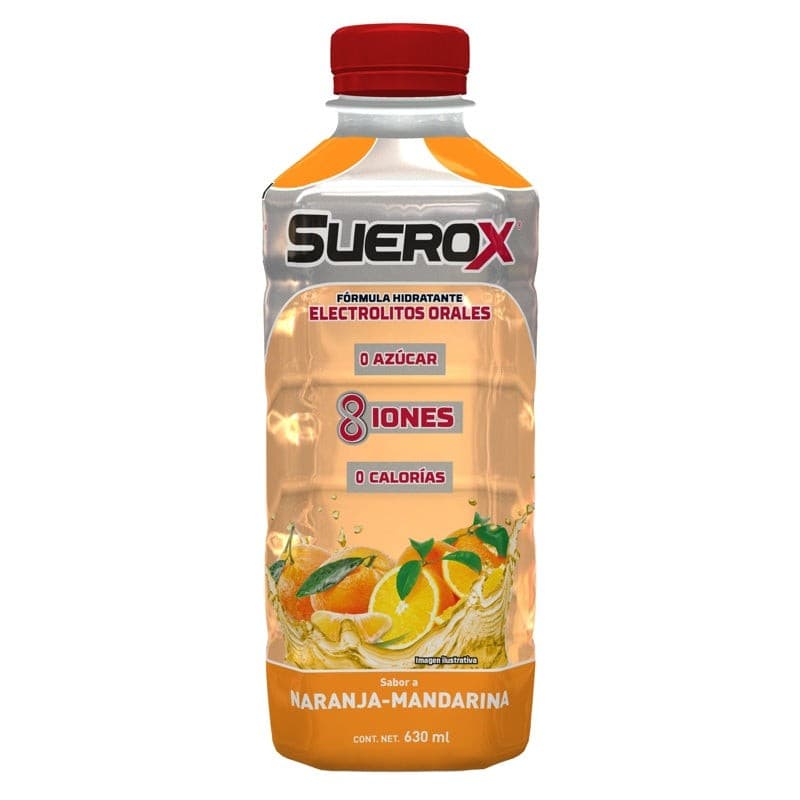 Suerox 8 Iones Bebida Hidratante Sol. Sab. Naranja-mandarina 630 Ml.
