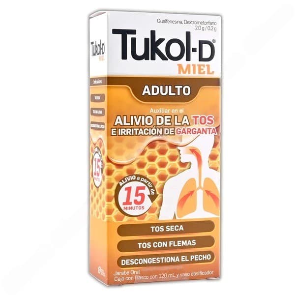 Tukol-d Miel Jarabe Adulto Fco. 120 Ml. 2.0-0.2 G/100 Ml.