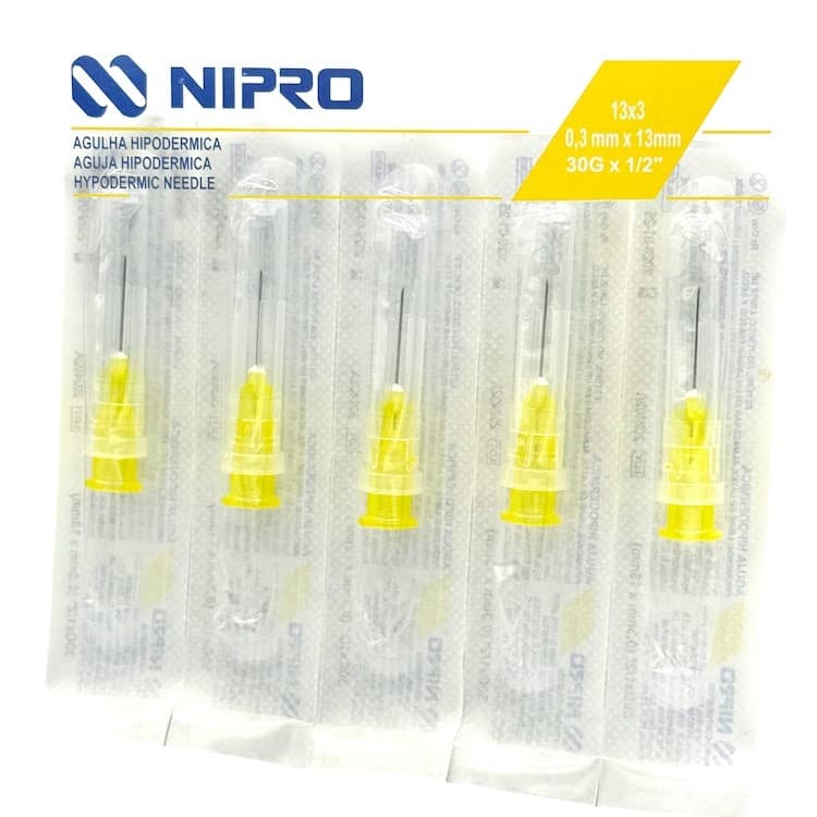 Aguja Hipodermica (nipro) 30gx1/2"(13mm) Cja. C/100 Pzs.