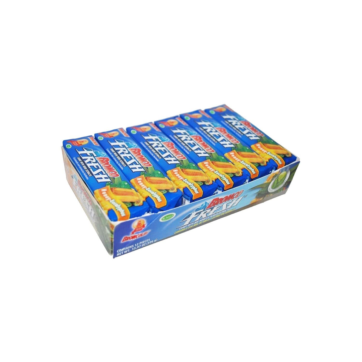 Bronco Fresh Caramelo Sab. Miel-eucalipto Exhib. 12x9 Pzs. 456 G.