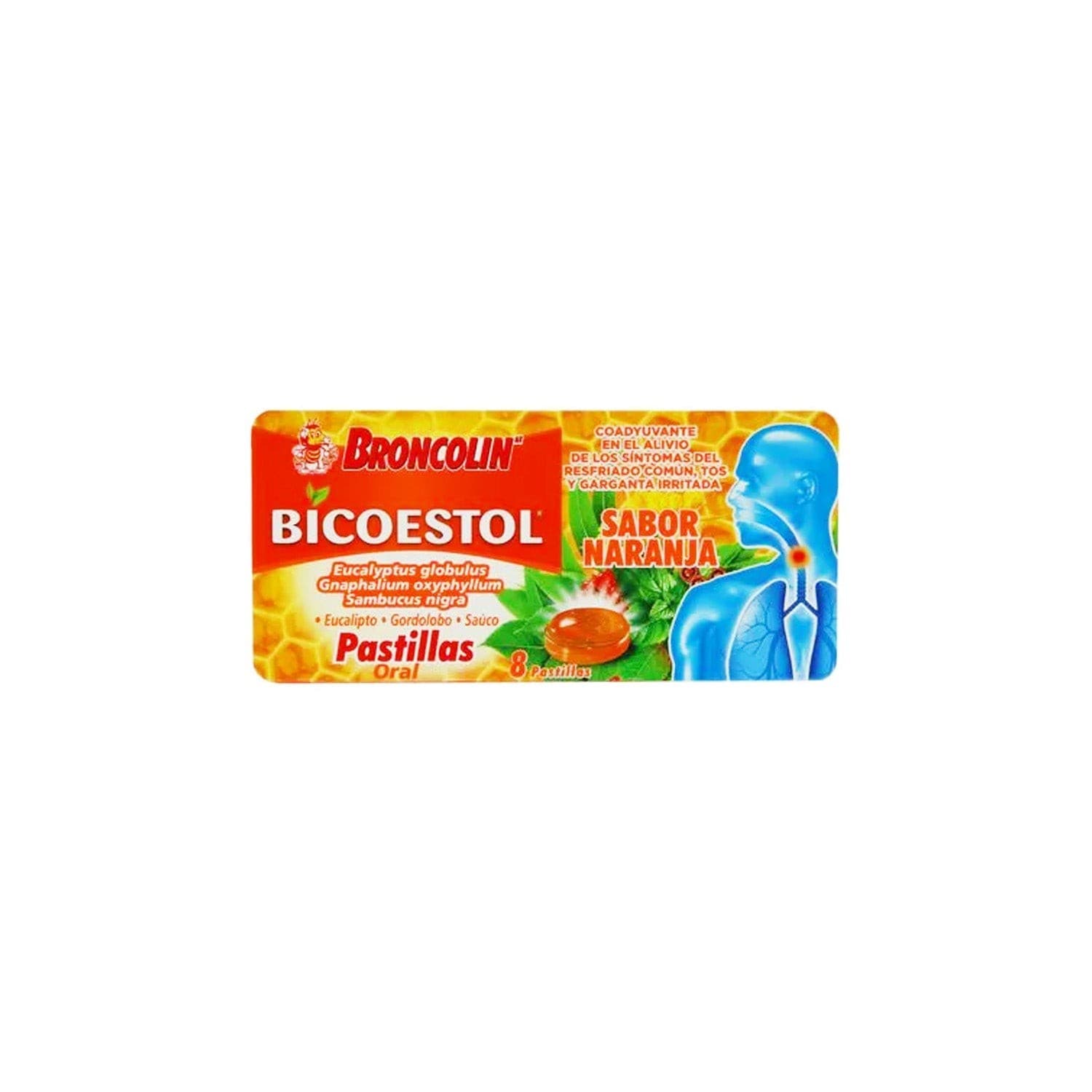 Bicoestol Sab. Naranja Exhib. C/12 Carteras C/8 Pastillas 2.5 G.