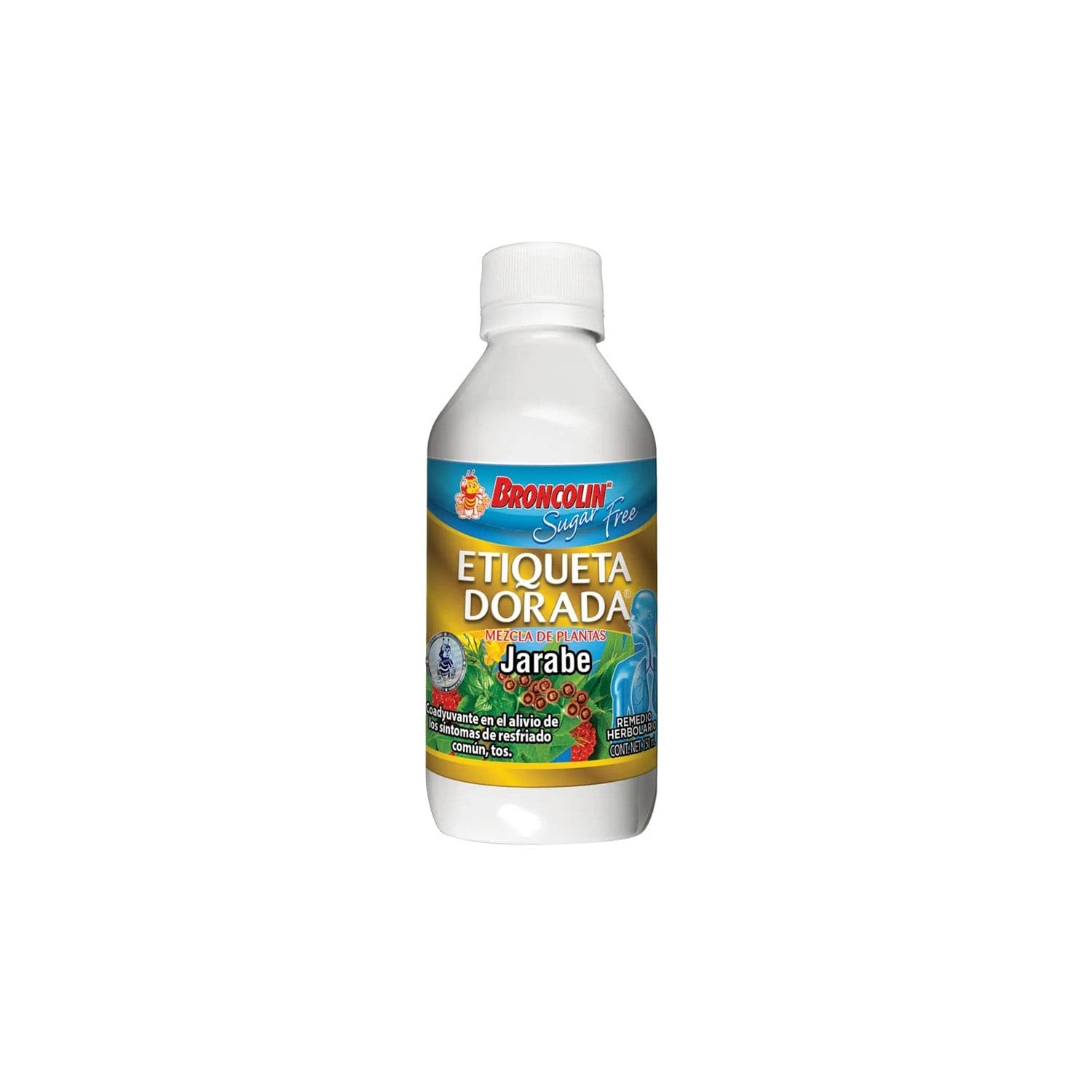 Broncolin Etiqueta Dorada Jarabe Sugar Free Fco. 150 Ml.