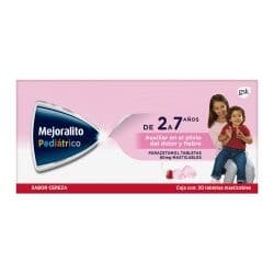 Mejoralito Pediátrico (2-7 Años) C/30 Tabs. Masts. 80 Mg.