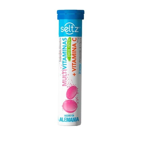 Multivitaminas+vitamina C P/niños (seltz) C/20 Tabs. Efervs. Sab. Frmbsa. 4.5 G.