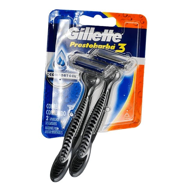 Gillette Prestobarba-3 Comfortgel Desechable Exhib. C/6x2 Pzs.