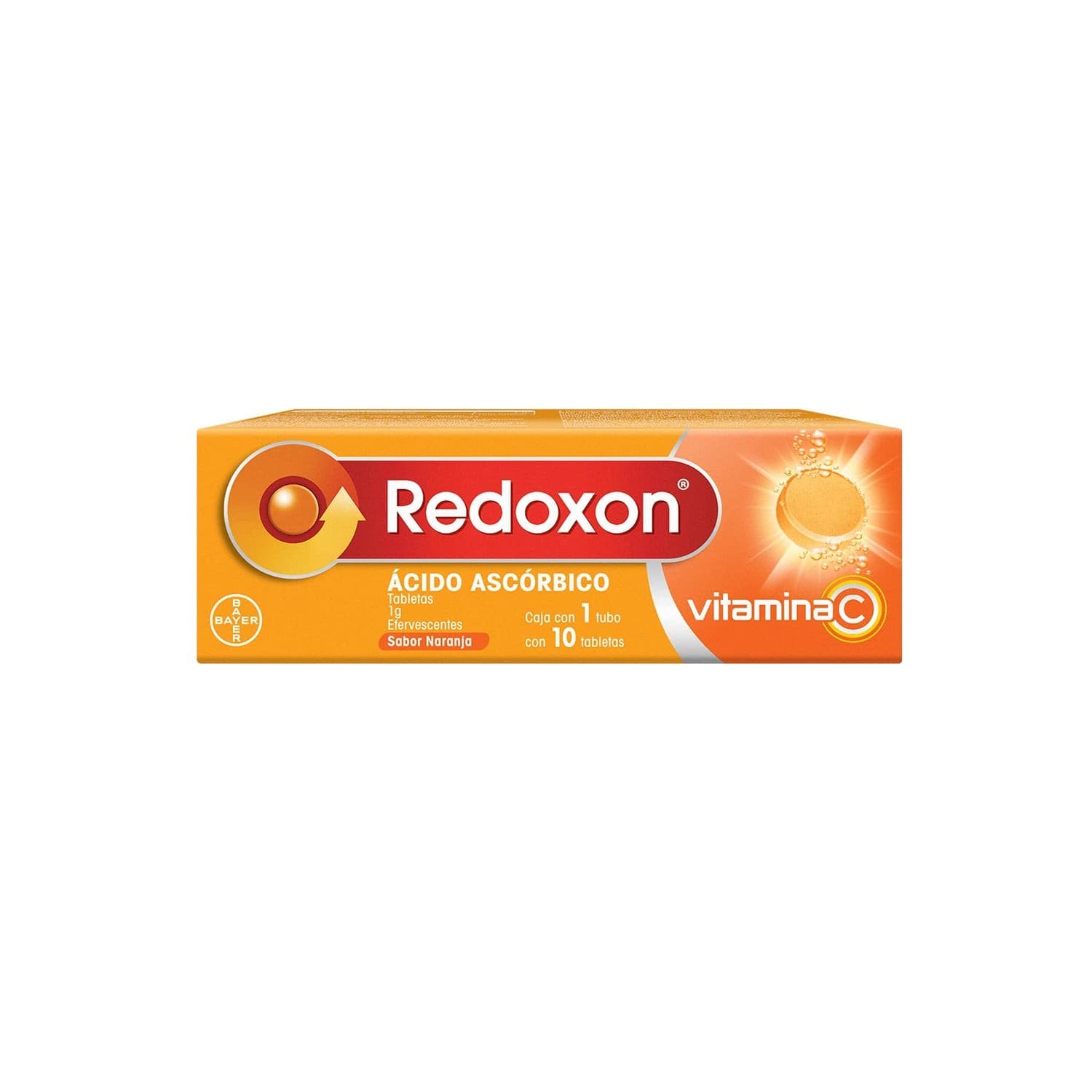 Redoxon C/10 Tabs. Efervescentes Sab. Naranja 1 G.