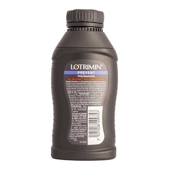 Lotrimin Prevent Polvo Desodorante Uso Diario Fco. 80 G.