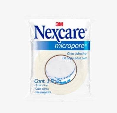 Nexcare Micropore Rollo Col. Blanco A: 5cm. (2"); L: 5m. Bolsa C/1 Pza.