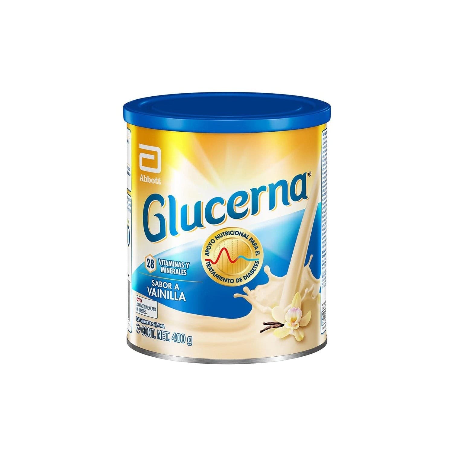 Glucerna Polvo Sabor Vainilla Lata 400 G. 0.91 Kcal/1 Ml.