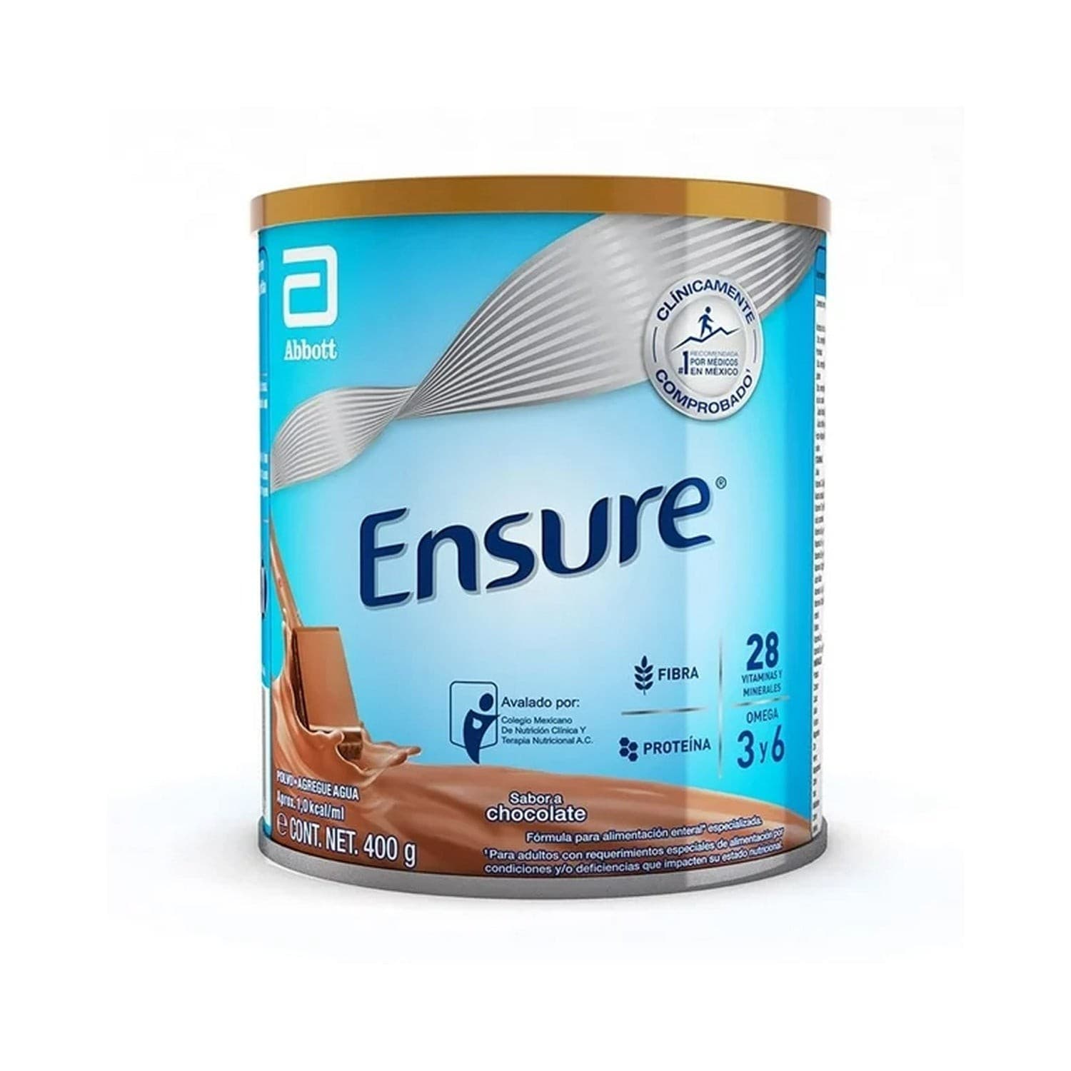 Ensure Polvo Sab. Chocolate Lata 400 G. 1.0 Kcal/1 Ml.