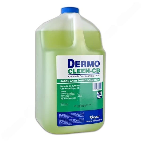 Dermocleen-cb Jabon Antiséptico Solución Al 1.0% Envase C/4 L.