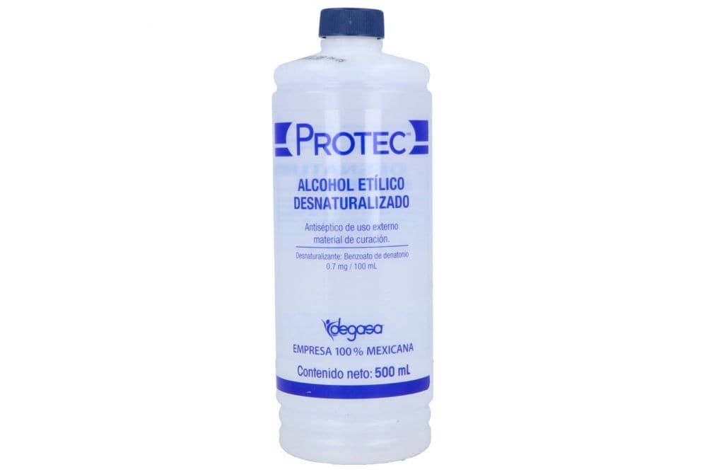 Alcohol Etílico Desnaturalizado (protec) 70% Fco. 500 Ml.