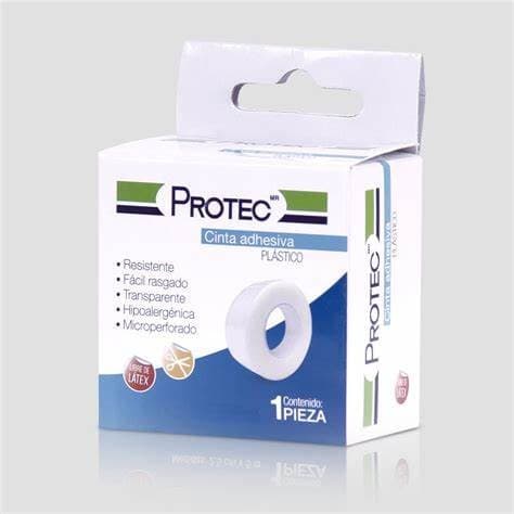 Cinta Adhesiva Plástico (protec) Rollo A: 1.25cm (1/2"); L: 5m. Caja C/1 Pza.