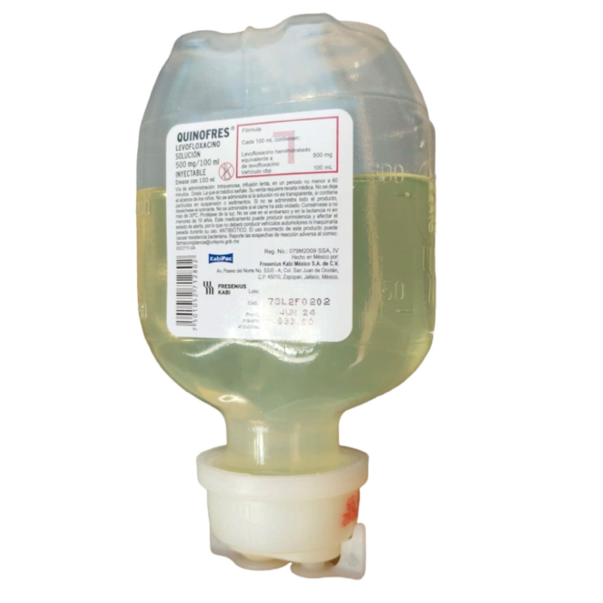 Quinofres Sol. Iny. Envase 100 Ml. 500 Mg/100 Ml.