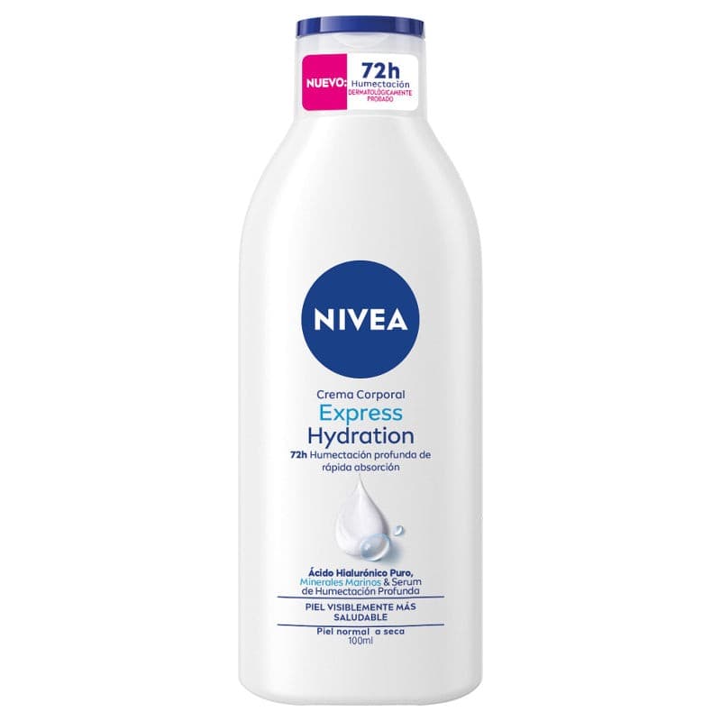 Nivea Express Hydration 72h Crema Corporal Piel Normal 100 Ml.