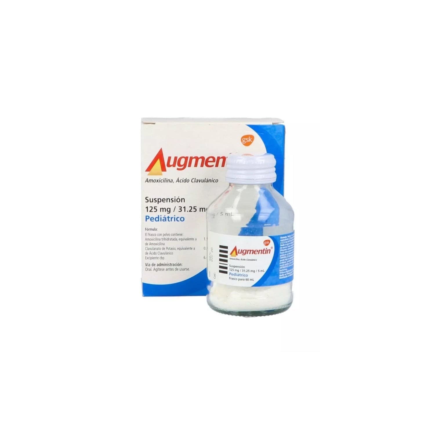 Augmentin Susp. Pediátrico Fco. 60 Ml. 125-31.25 Mg/5 Ml.