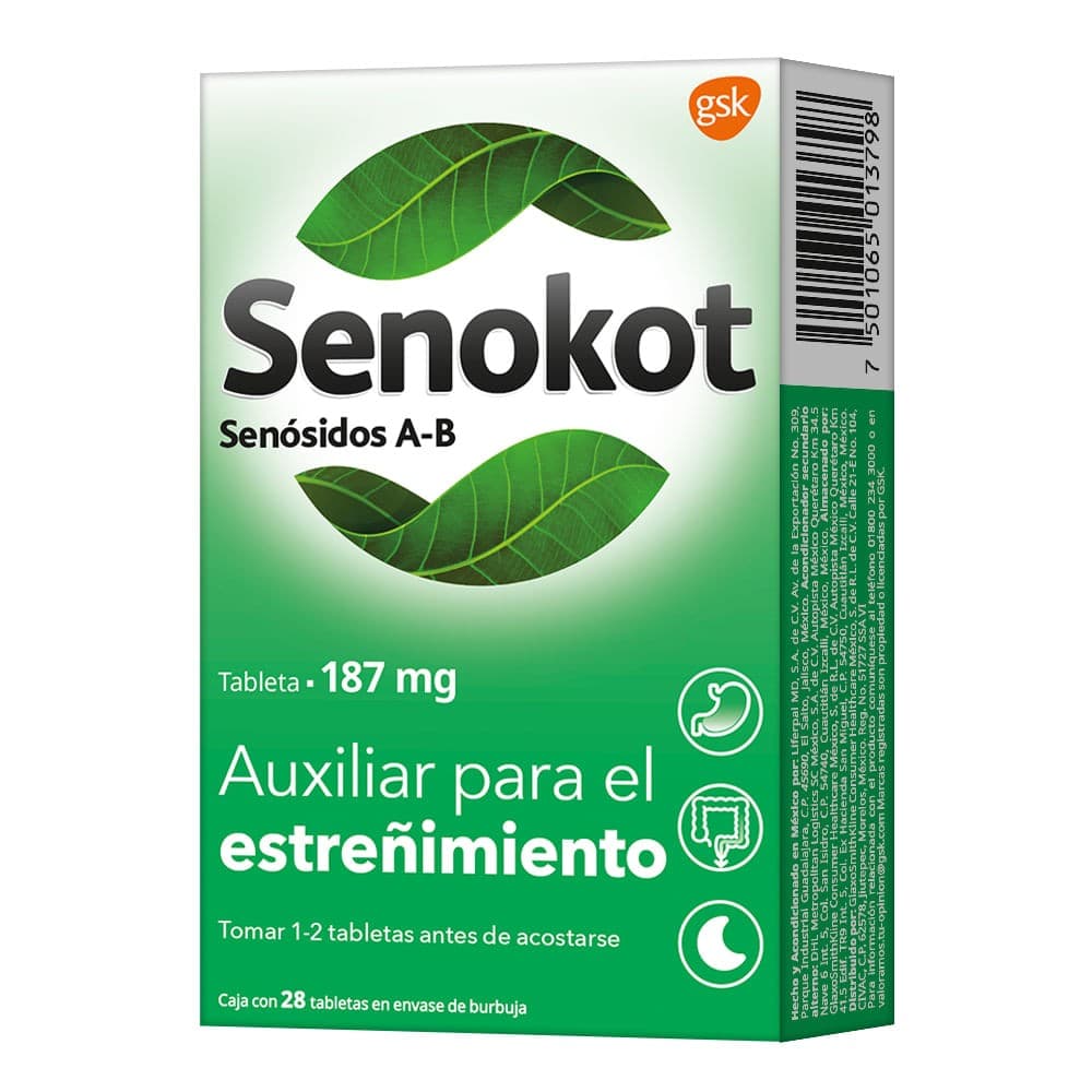 Senokot C/28 Tabs. 187 Mg.