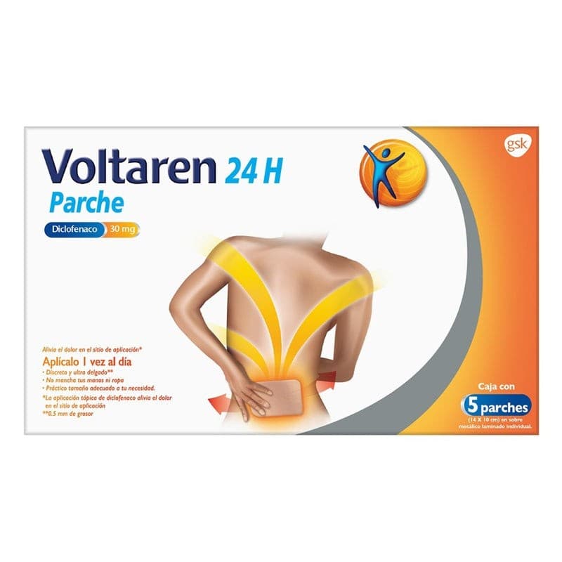 Voltaren 24h Parche Cja. C/5 Pzs. 14x10 Cm. 30 Mg.