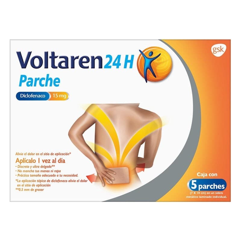 Voltaren 24h Parche Cja. C/5 Pzs. 7x10 Cm. 15 Mg.