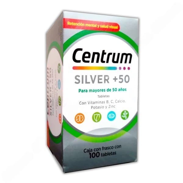 Centrum Silver +50 Fco. C/100 Tabletas.