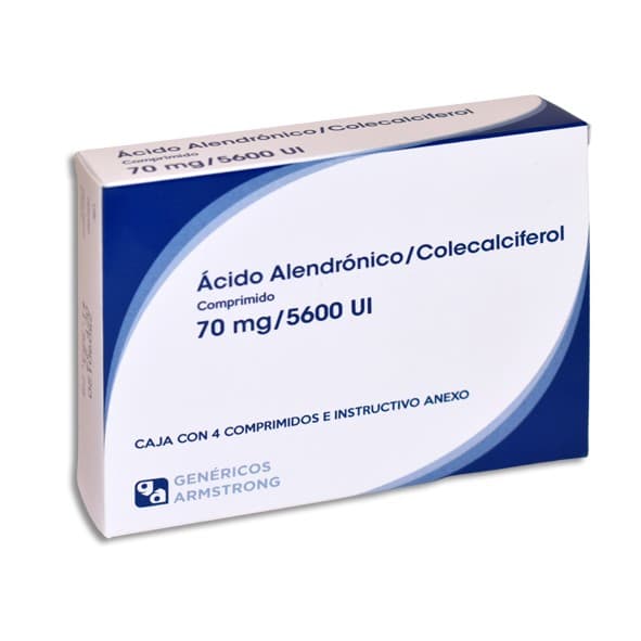 Ácido Alendrónico/colecalciferol (armstrong) C/4 Comps. 70 Mg/5600 Ui.
