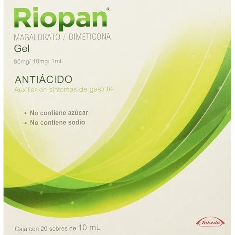 Riopan Gel Cja. C/20 Sobres 10 Ml. 80-10 Mg/1 Ml.