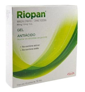 Riopan Gel Cja. C/10 Sobres 10 Ml. 80-10 Mg/1 Ml.