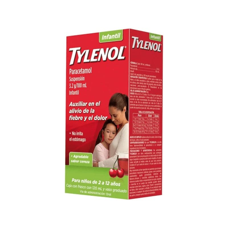 Tylenol Susp. Infantil (2-12 Años) Fco. 120 Ml. 3.2 G/100 Ml.