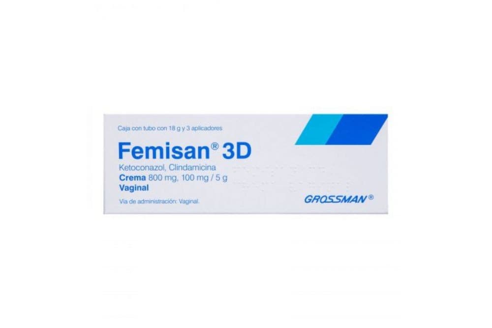 Femisan 3d Crema Vaginal Tubo C/18 G. 800-100 Mg/5 G. y 3 Aplics.