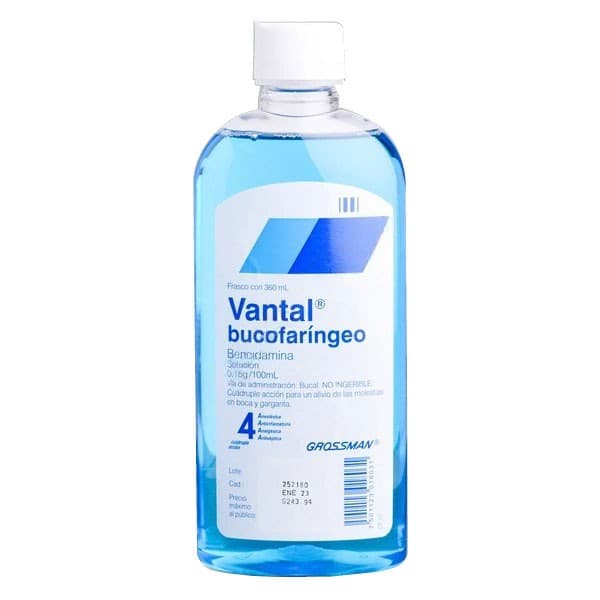 Vantal Bucofaríngeo Solucion Fco. C/360 Ml. 0.15 G/100 Ml.