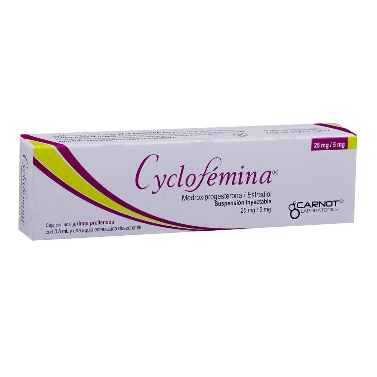 Cyclofémina Susp. Iny. C/1 Jga. Prellenada 25-5 Mg/0.5 Ml.