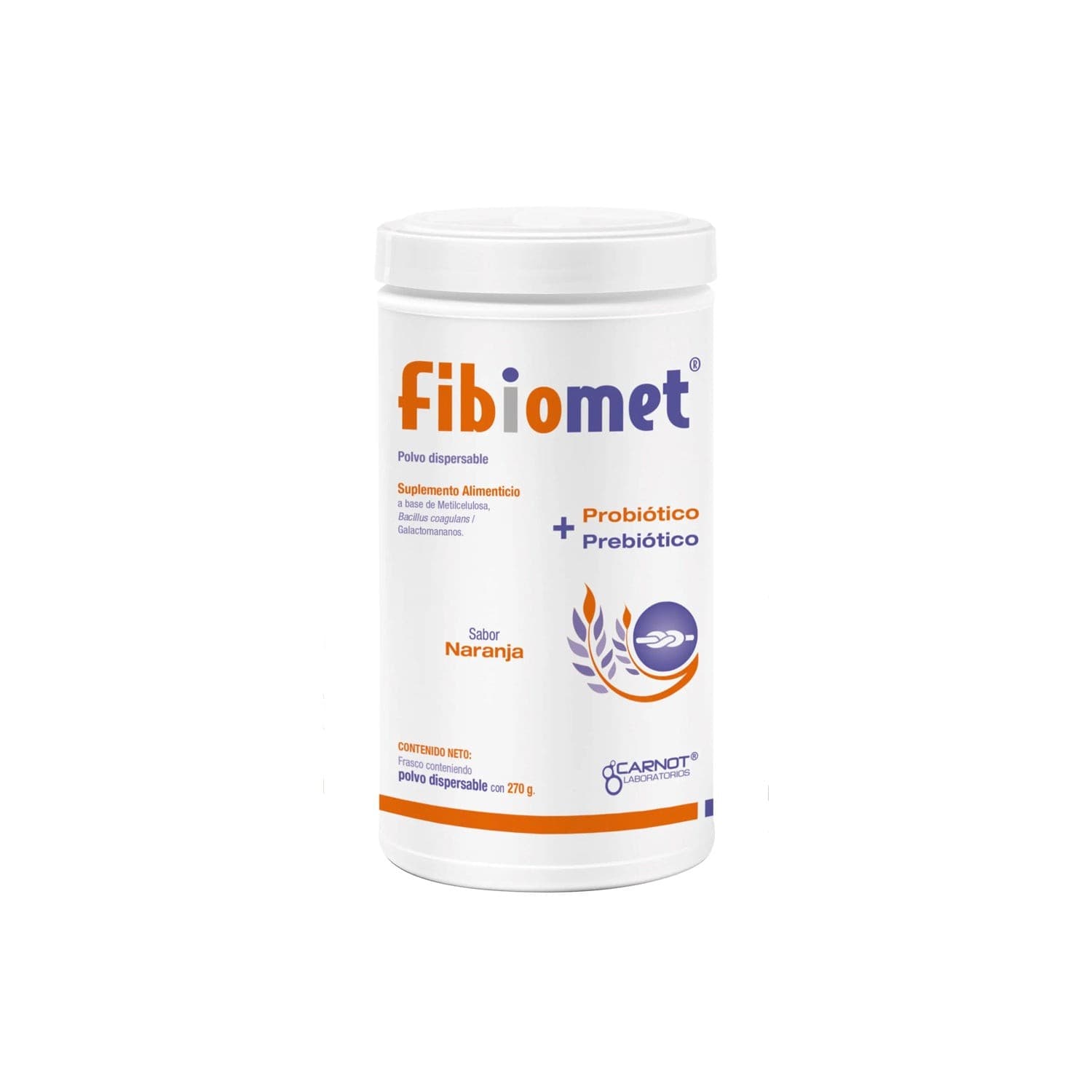 Fibiomet Polvo Dispersable Sab. Naranja Bote C/270 G.