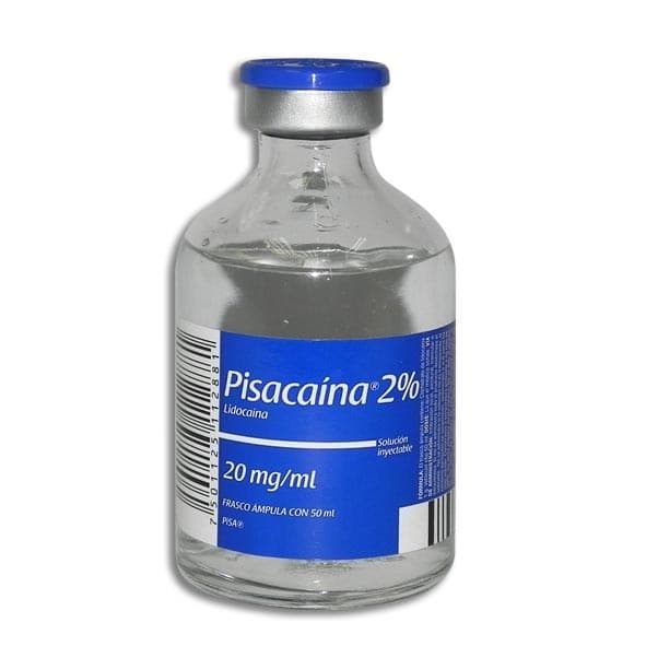 Pisacaina 2% Sol. Iny. C/1 Fco. Amp. 50 Ml. 20 Mg/1 Ml.