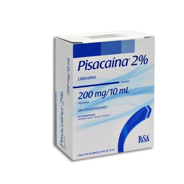 Pisacaina 2% Sol. Iny. C/10 Amptas. 200 Mg/10 Ml.